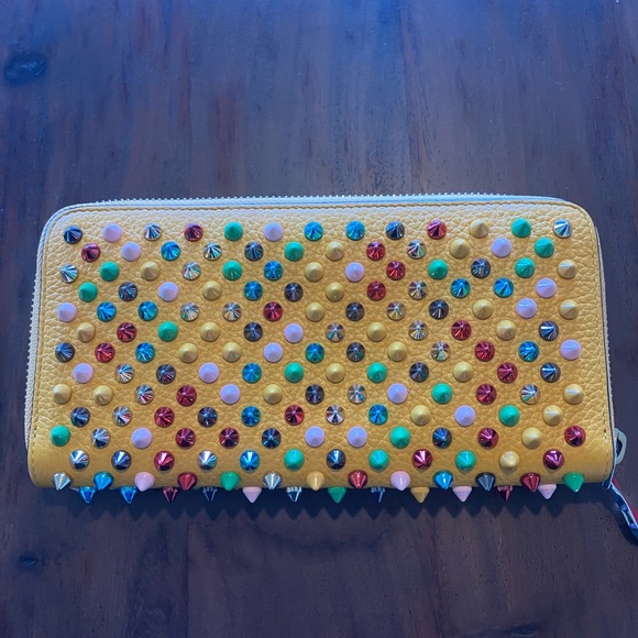 Christian Louboutin Handbags - Christian Louboutin Yellow Studded Wallet